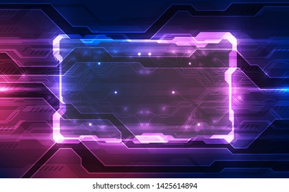 Vector Abstract futuristic technology background concept, Illustration high digital
