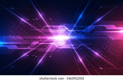 Vector Abstract futuristic technology background concept, Illustration high digital