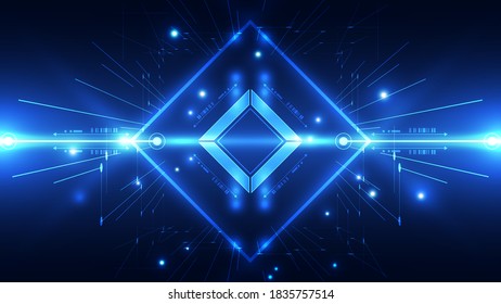 Vector Resumen Concepto de fondo de tecnología futurista, Ilustración digital alta