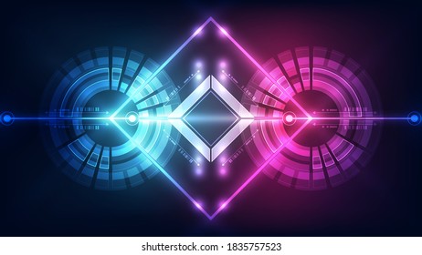 Vector Abstract futuristic technology background concept, Illustration high digital