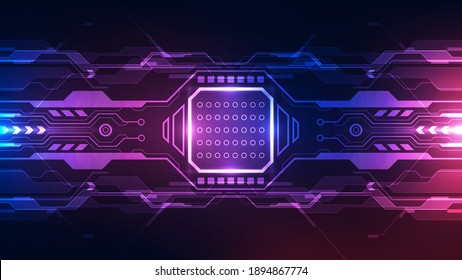 Vector Abstract futuristic technology background concept, Illustration high digital