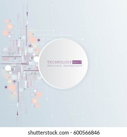 Vector abstract futuristic technology background