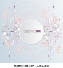 Vector abstract futuristic technology background
