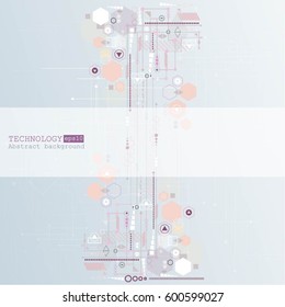 Vector abstract futuristic technology background