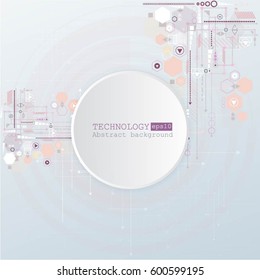 Vector abstract futuristic technology background