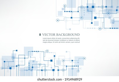 red de tecnología futurista abstracta vectorial