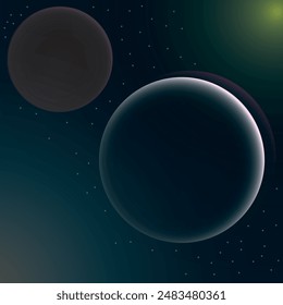 vector abstract galaxy planet background