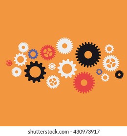 Vector abstract gears background