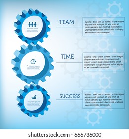 Vector - Abstract gears infographic. Design element.