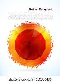 Vector abstract gem and blue ice