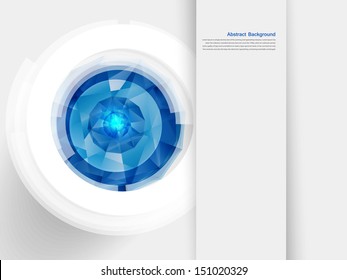 Vector abstract gem and blue ice