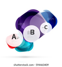 Vector abstract gem stones with infographics options