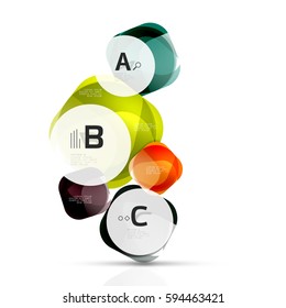 Vector abstract gem stones with infographics options