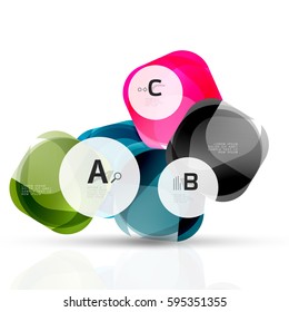 Piedras de gema abstractas vectoriales con opciones de infografía