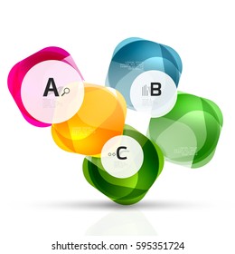 Abstrakte Edelsteine mit Infografik-Optionen für Vektorgrafiken