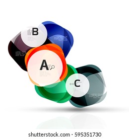 Piedras de gema abstractas vectoriales con opciones de infografía