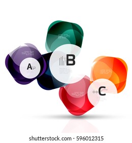 Vector abstract gem stones with infographics options