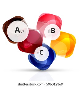 Abstrakte Edelsteine mit Infografik-Optionen für Vektorgrafiken