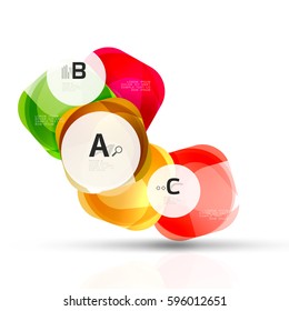Vector abstract gem stones with infographics options
