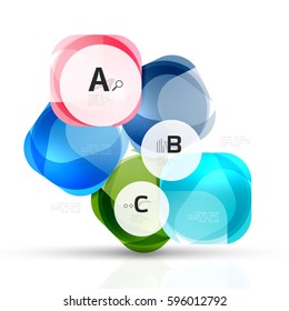 Vector abstract gem stones with infographics options