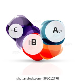Vector abstract gem stones with infographics options