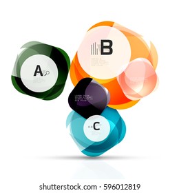 Vector abstract gem stones with infographics options