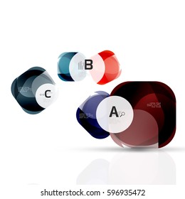 Vector abstract gem stones with infographics options