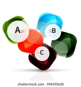 Piedras de gema abstractas vectoriales con opciones de infografía