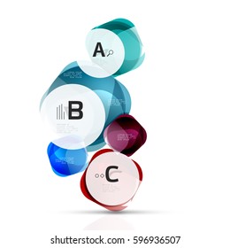 Piedras de gema abstractas vectoriales con opciones de infografía