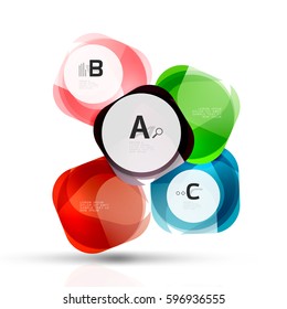 Vector abstract gem stones with infographics options