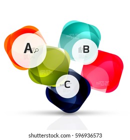 Vector abstract gem stones with infographics options