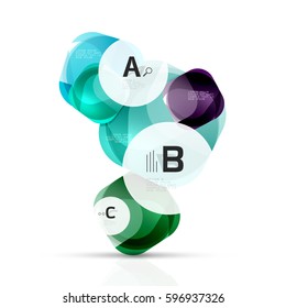 Piedras de gema abstractas vectoriales con opciones de infografía