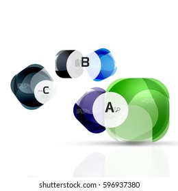 Vector abstract gem stones with infographics options