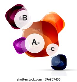 Vector abstract gem stones with infographics options