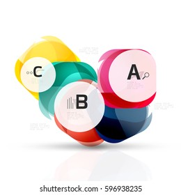 Piedras de gema abstractas vectoriales con opciones de infografía