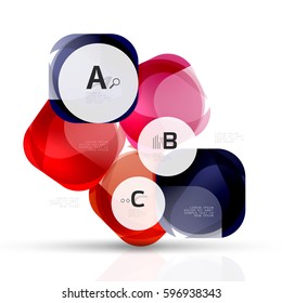 Vector abstract gem stones with infographics options