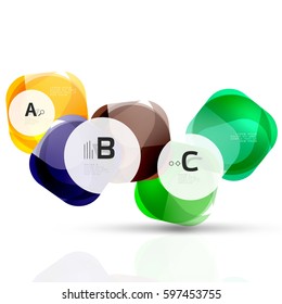 Vector abstract gem stones with infographics options