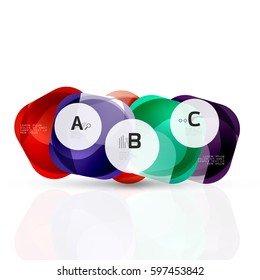 Vector abstract gem stones with infographics options