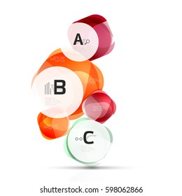 Vector abstract gem stones with infographics options