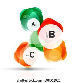 Abstrakte Edelsteine mit Infografik-Optionen für Vektorgrafiken