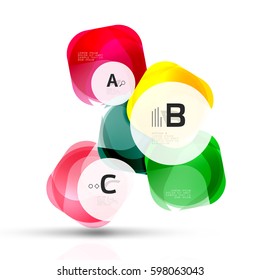 Vector abstract gem stones with infographics options