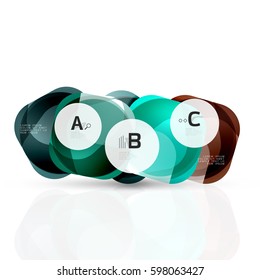 Vector abstract gem stones with infographics options