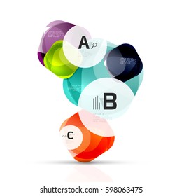 Vector abstract gem stones with infographics options