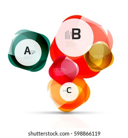Vector abstract gem stones with infographics options