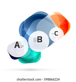 Abstrakte Edelsteine mit Infografik-Optionen für Vektorgrafiken
