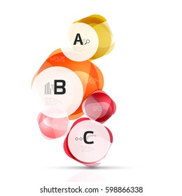 Piedras de gema abstractas vectoriales con opciones de infografía