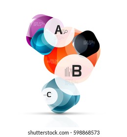 Piedras de gema abstractas vectoriales con opciones de infografía