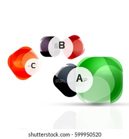 Piedras de gema abstractas vectoriales con opciones de infografía