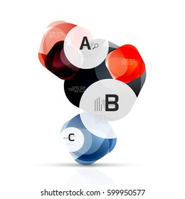 Vector abstract gem stones with infographics options