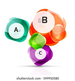 Vector abstract gem stones with infographics options